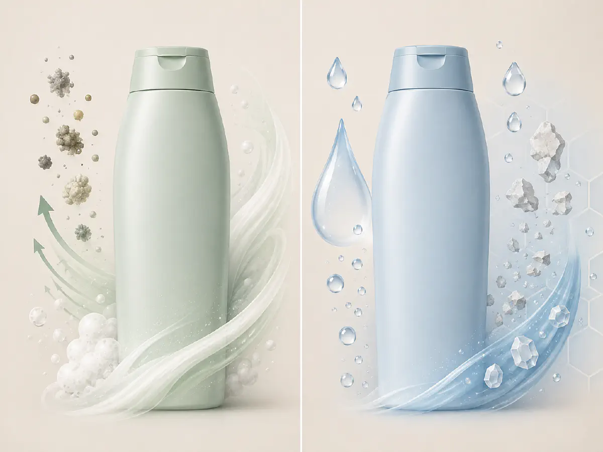 Chelating shampoo versus clarifying shampoo hard water buildup