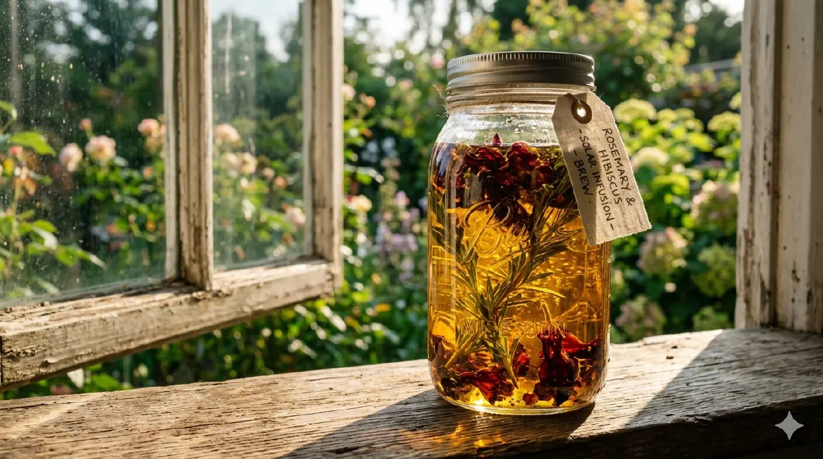 Place the jar in a sunny window for 10–14 days. Shake it once a day to distribute the nutrients