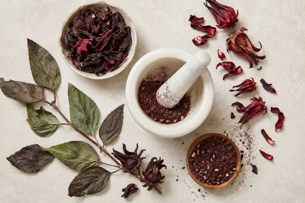 Hibiscus leaf and flower extract mechanism for hair