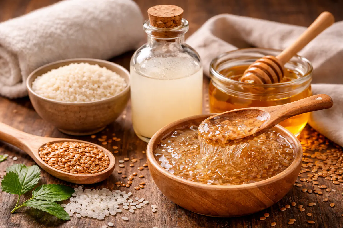 flaxseed gel face mask for glowing skin