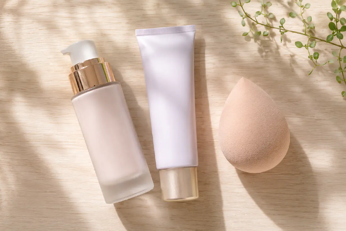 Zone-specific primer application for combination skin
