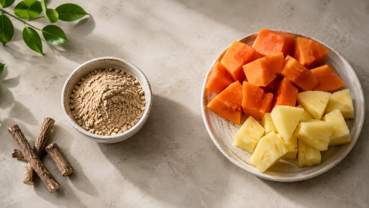 DIY licorice and fruit pigmentation face masks