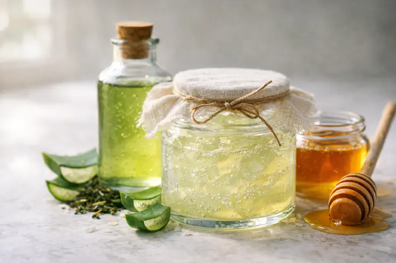 ✨ DIY Fermented Skincare: The Aloe, Green Tea & Honey "Glass Skin" Routine