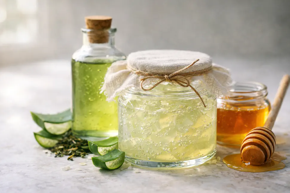 ✨ DIY Fermented Skincare: The Aloe, Green Tea & Honey "Glass Skin" Routine