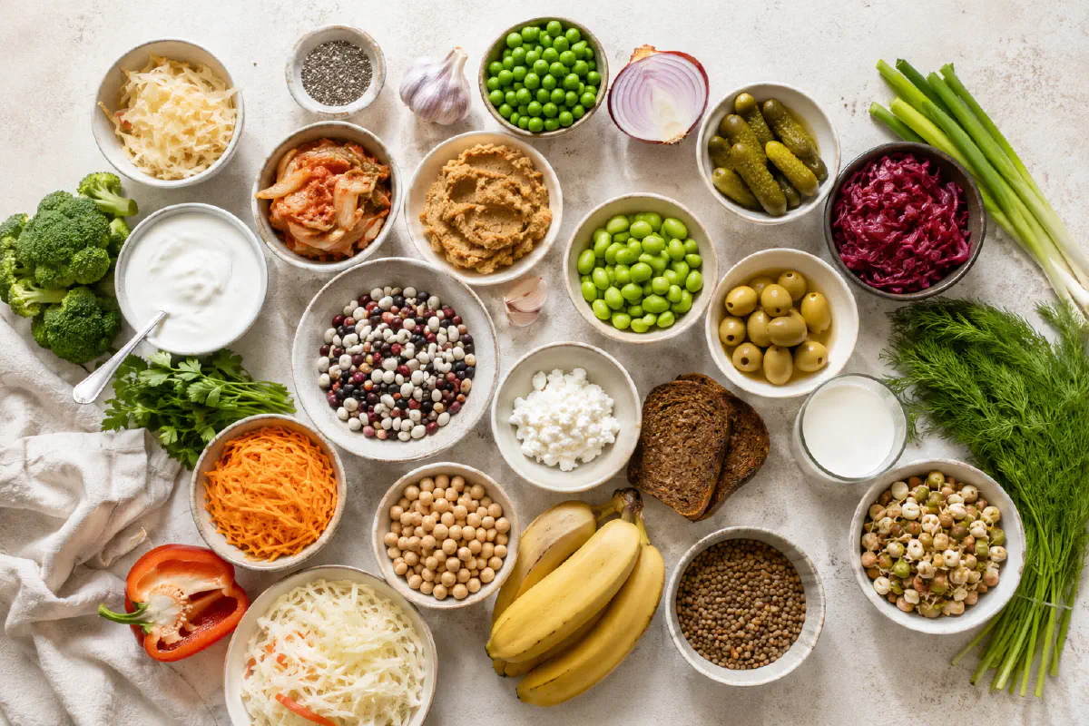 Foods that support gut microbiome diversity