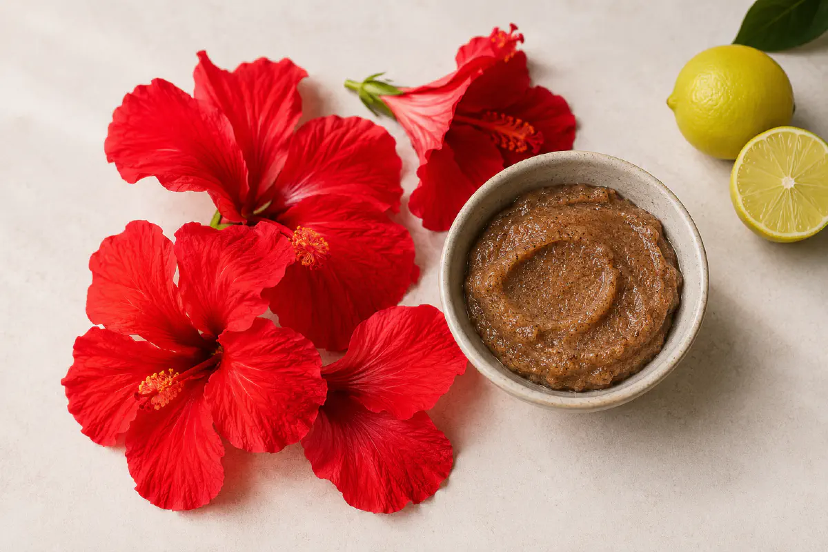 Hibiscus acid natural AHA exfoliation mechanism